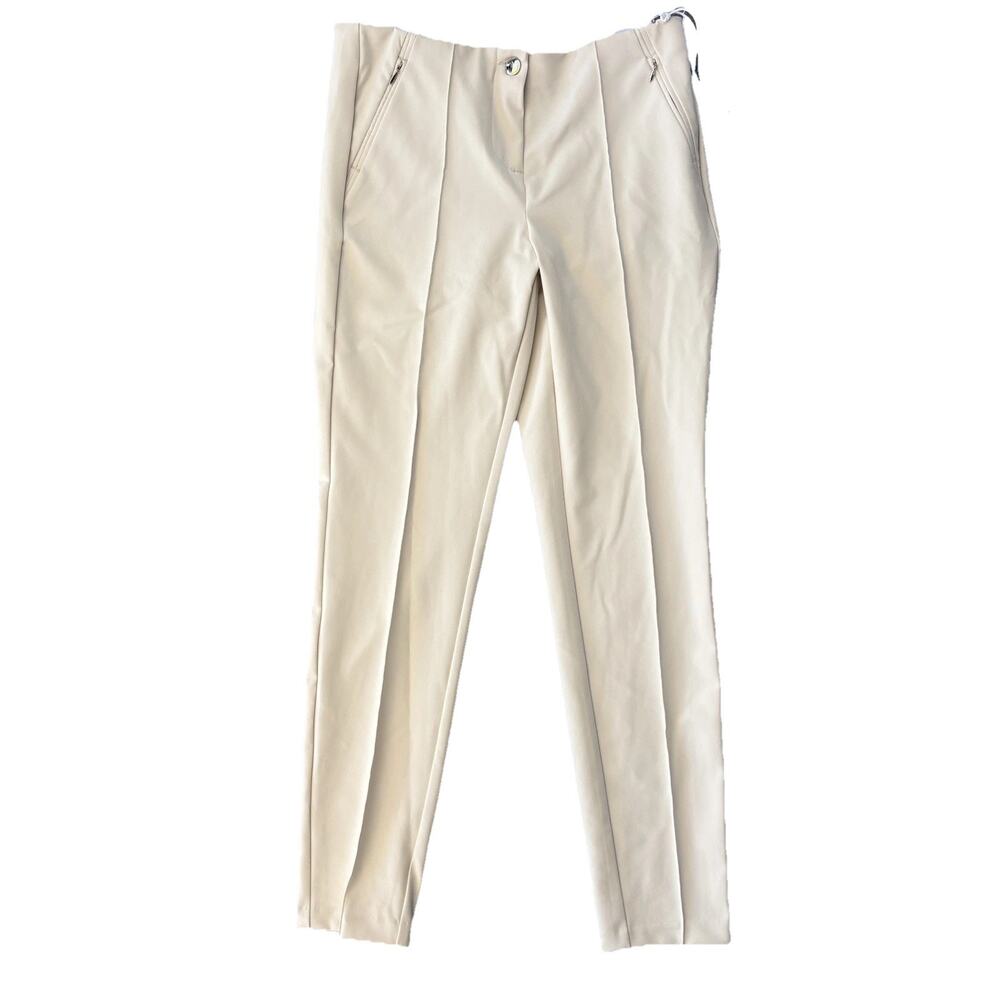 MAC ANNA ZIP WOMEN'S DRESS PANT Tan Ivory MADE IN GERMANY 38 US 28 MSRP: $255